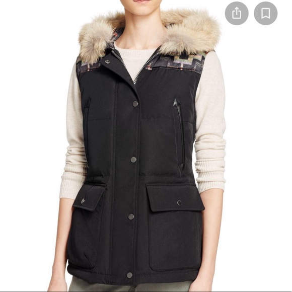 Pendleton Vest with fur lined hood - Picture 1 of 4